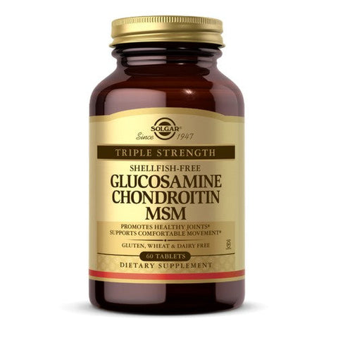Solgar, Triple Strength Glucosamine Chondroitin MSM (Shellfish-Free) Tablets, Shellfish-Free 60 Tabs Solgar