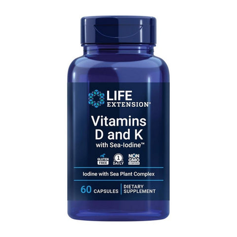Vitamins D and K with Sea-Iodine 60 Caps by Life Extension
