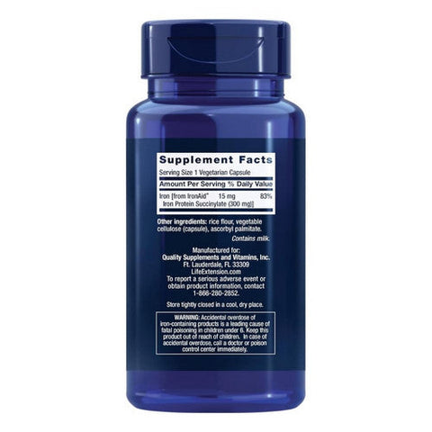Life Extension, Iron Protein Plus, 300 Mg, 100 Veg Caps Life Extension