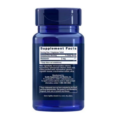 Life Extension, Melatonin 6 Hour Timed Release, 3 mg, 60 Vcaps Life Extension