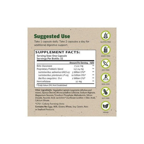 Master Supplements, Theralac TruFlora Probiotics And Enzymes, 15 Billion CFU, 32 Veg Caps Master Supplements