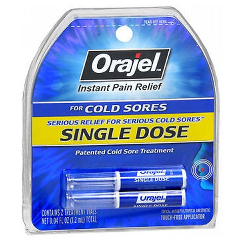 Baby Orajel, Orajel Cold Sores Single Dose Treatment Vials, 2 Vials Baby Orajel