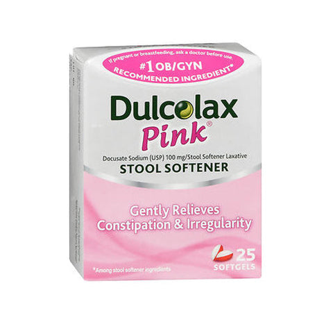 DulcoEase, Pink Stool Softener Softgels, 25 Caps DulcoEase