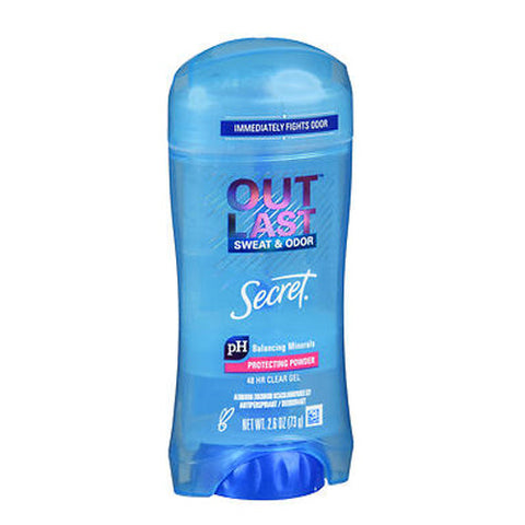 Secret, Outlast Antiperspirant Deodorant Clear Gel Protecting Powder, 2.6 Oz Secret