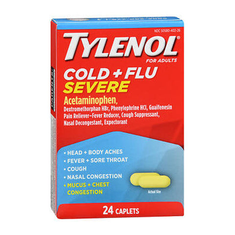 Tylenol, Cold Plus Flu Severe Caplets, 24 Caplets Tylenol