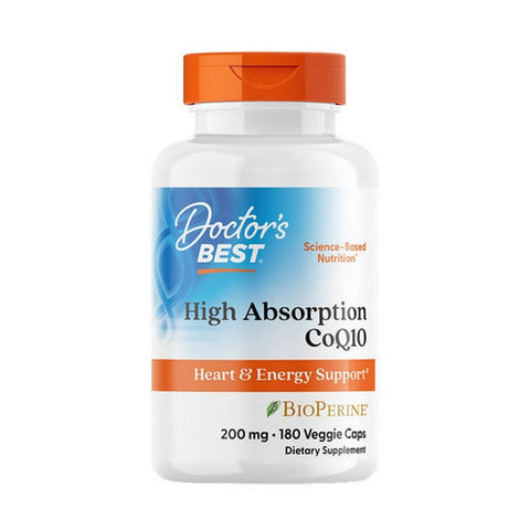 Doctors Best, High Absorption CoQ10, 200 mg, 180 Veggie Caps Doctors Best