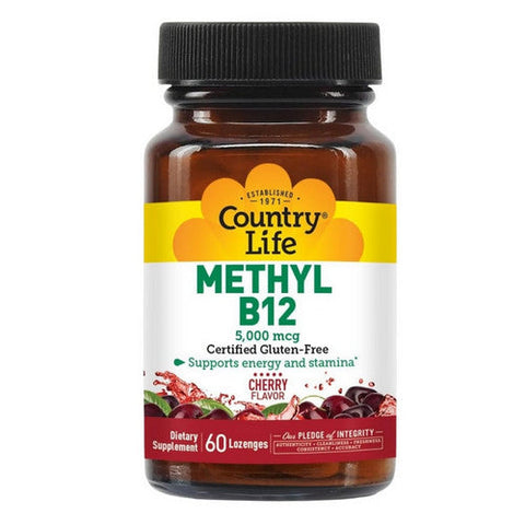 Country Life, Methyl B12 Cherry, 5000 Mcg, 60 Lozenges Country Life