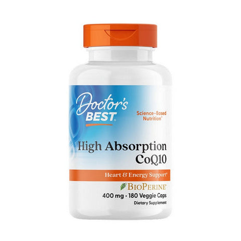 Doctors Best, High Absorption CoQ10 with BioPerine, 400 mg, 180 Vcaps Doctors Best