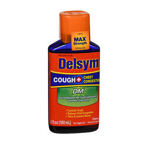 Airborne, Delsym Cough + Chest Congestion DM Liquid, Cherry 6 oz Delsym