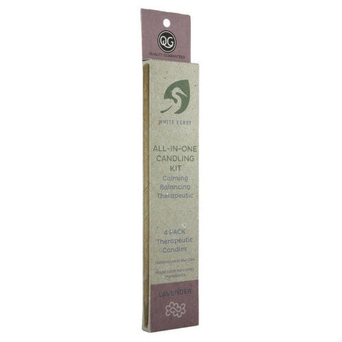 White Egret, Aromatherapy Ear Candles, Lavender 4 Ct White Egret