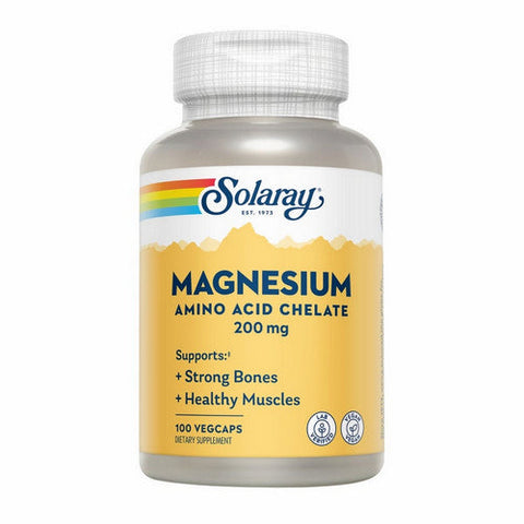 Solaray, Magnesium, 200 mg, 100 Caps Solaray