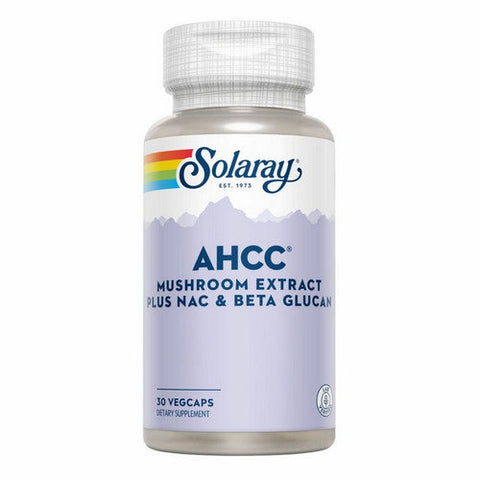 Solaray, Ahcc Plus Nac And Beta Glucan With Mushroom Mycelia Extract, 30 Veg Caps Solaray