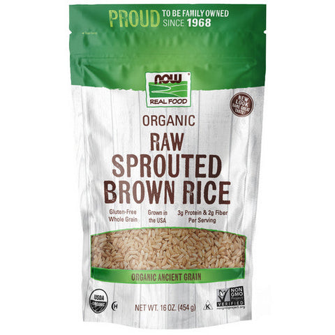 Now Foods, Organic Sprouted Brown Rice, 16 oz Now Foods