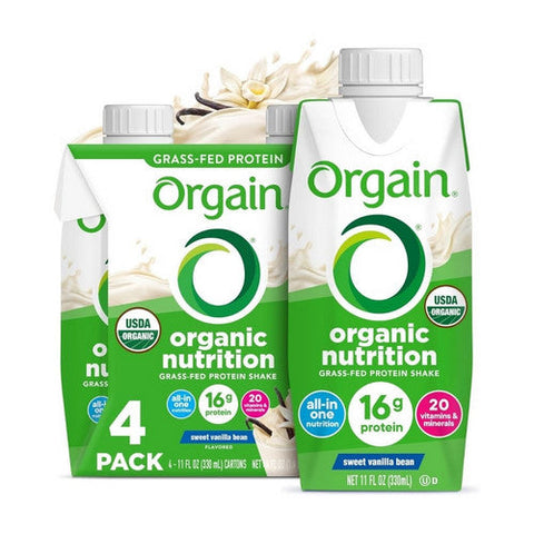 Orgain, Vanilla Nutritional Shake, 44 Oz(Case Of 3) Orgain