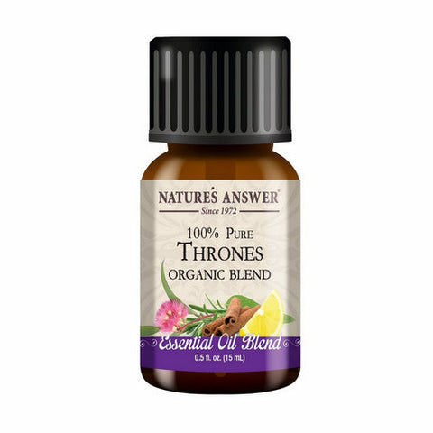 Nature's Answer, Pure Organic Essential Oil Blend Thrones, 0.5 Oz Nature's Answer