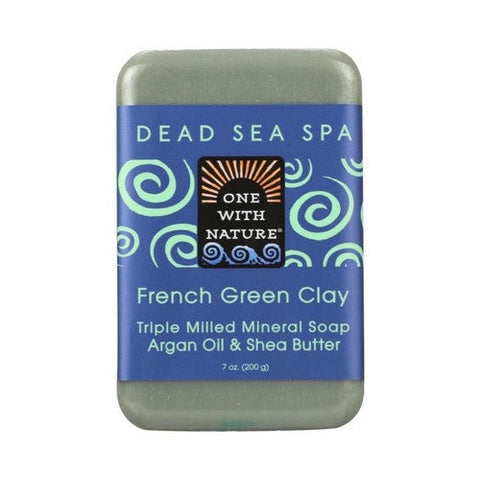One with Nature, Dead Sea Mineral Bar Soap French Green Clay, 7 Oz One with Nature