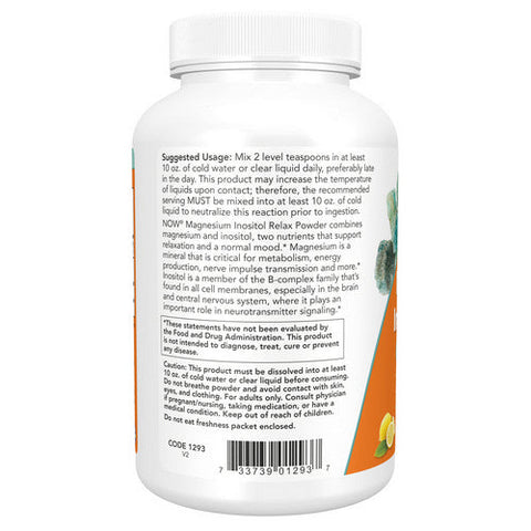 Now Foods, Magnesium Inositol Relax, 16 Oz Now Foods