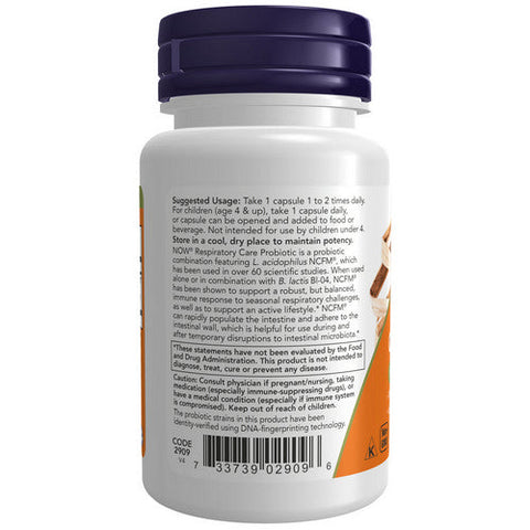 Now Foods, Respiratory Care Probiotic, 60 Veg Caps Now Foods