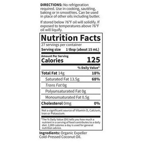 Garden of Life, Organic Extra Virgin Coconut Oil, 14 Oz