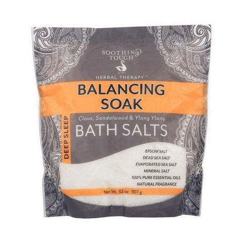 Soothing Touch, Herbal Therapy Epsom Bath Salts Balancing Soak, Balancing Soak 32 Oz Soothing Touch