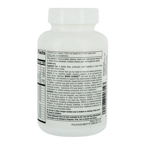 Source Naturals, Brain Charge, 60 Tabs