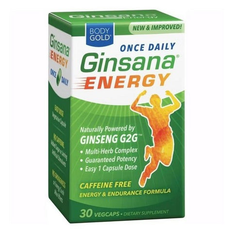 Body Gold, Ginsana Energy, 30 Count Body Gold