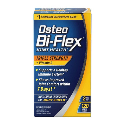 Joint Health Triple Strength + Vitamin D Coated Tablets 120 Count by Osteo Bi-Flex
