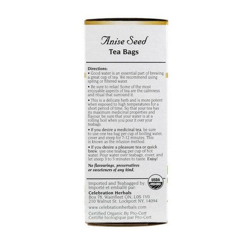 Celebration Herbals, Organic Anise Seed Tea, 24 Bags Celebration Herbals