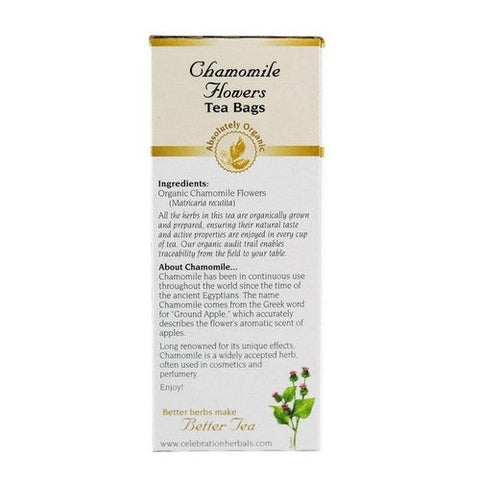 Celebration Herbals, Organic Chamomile Flowers Tea, 24 Bags Celebration Herbals