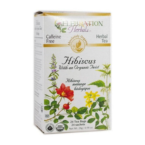 Celebration Herbals, Organic Twist Hibiscus Tea, 24 Bags Celebration Herbals
