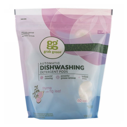 Grab Green, Automatic Dishwashing Detergent Pods Thyme, 60 Loads Grab Green
