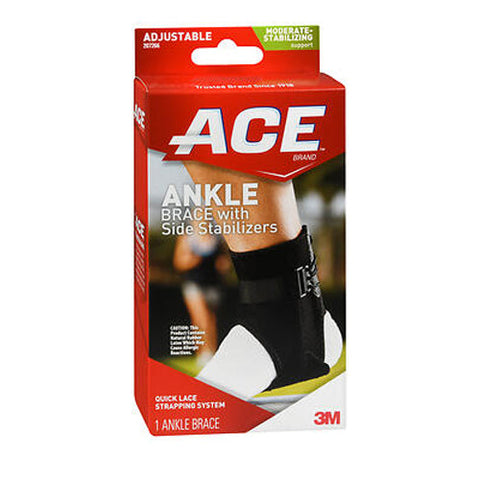 Ace, Ankle Brace With Side Stabilizers Adjustable, 1 Each Ace