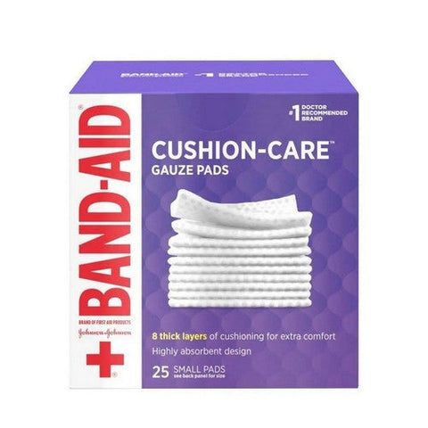 Band-Aid, Cushion-Care Gauze Pads Small 2 X 2 Inch, 25 Each Band-Aid