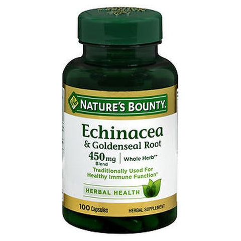Nature's Bounty, Nature's Bounty Echinacea & Goldenseal Root Capsules, 450 mg, 100 Caps Nature's Bounty