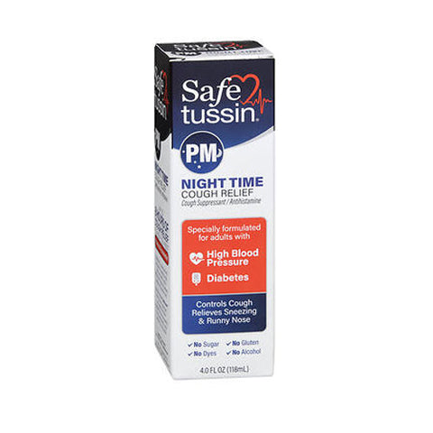 Safetussin, PM Night Time Cough Relief Liquid, 4 Oz Safetussin