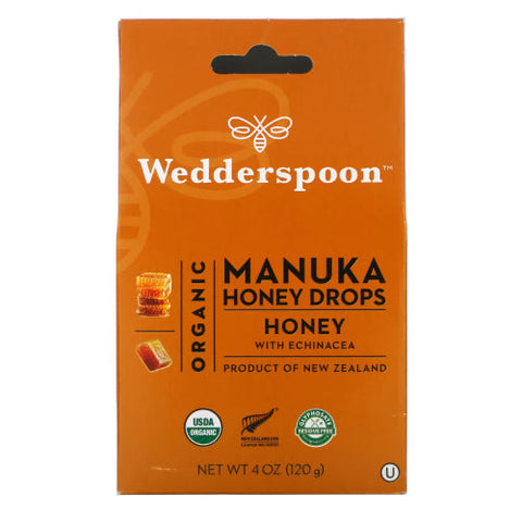 Wedderspoon, Organic Manuka Honey Drops Honey, 0, 4 Oz Wedderspoon