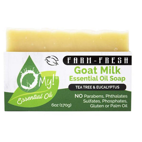 O MY!, Goat Milk Essential Oil Soap, 0, Tea Tree & Eucalyptus, 6 Oz O MY!