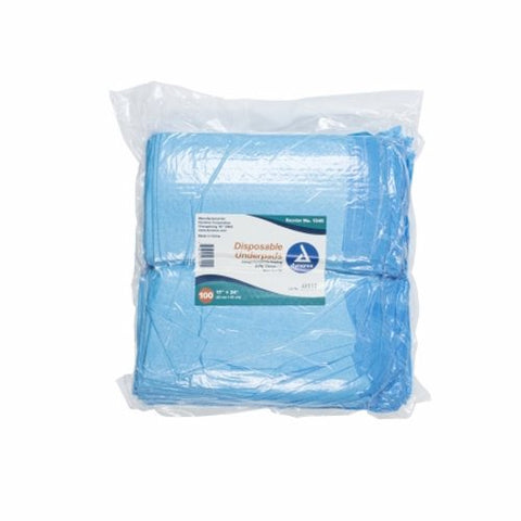 Dynarex, Disposable Underpad Fluff Light Absorbency 17 X 24 Inch, Count of 100 Dynarex
