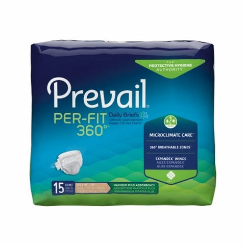 First Quality, Unisex Adult Incontinence Brief Per-Fit 360Ã‚Â° Size 3 Disposable Heavy Absorbency, Case Of 4 First Quality