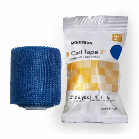 McKesson, Cast Tape 2 Inch X 12 Foot Fiberglass Blue 115-2B, Box Of 10 McKesson