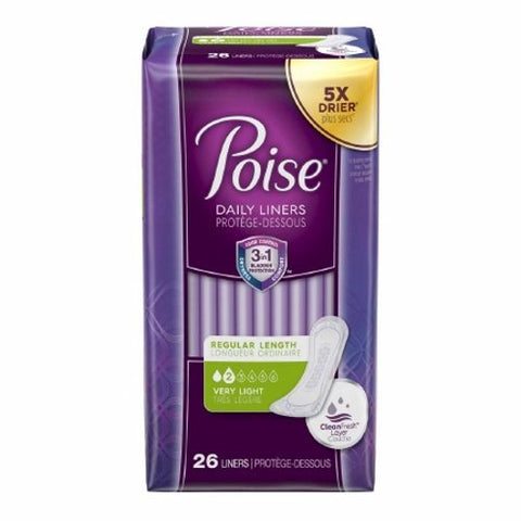 Poise, Bladder Control Pad 7-1/2 Inch, Pack Of 26 Poise