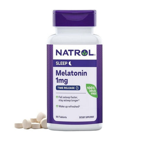Natrol, Melatonin Time Release, 1 mg, Time Release 90 Tabs Natrol