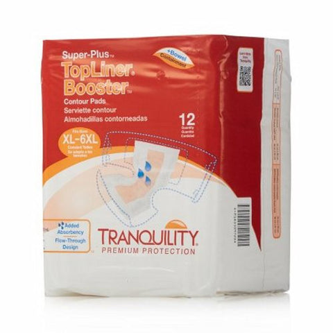 Tranquility, Top Liner Contour 14 X 32 Inch Booster Pad, Count of 12 Tranquility