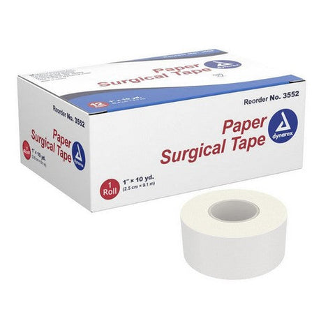 Dynarex, Medical Tape White 1 Inch X 10 Yard Paper NonSterile, Count of 1 Dynarex