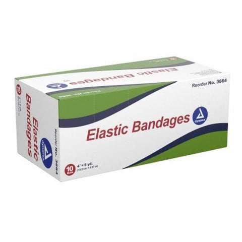 Dynarex, Elastic Bandage Dynarex  4 Inch X 4-1/2 Yard Standard Compression Clip Detached Closure Tan NonSteri, Case Of 5 Dynarex