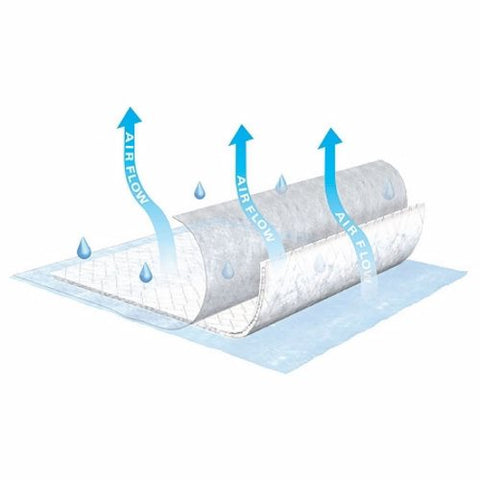 Tena, Air Flow Disposable Underpad Polymer Moderate Absorbency, Count of 6 Tena