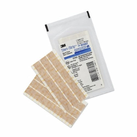3M, Skin Closure Strip Steri-Strip 1/2 X 4 Inch Nonwoven Material Flexible Strip Tan, Box Of 50 3M