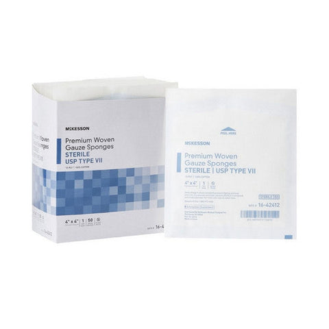 McKesson, Gauze Sponge 4 X 4 Inch 12-Ply Sterile 16-42442, Count of 1 McKesson
