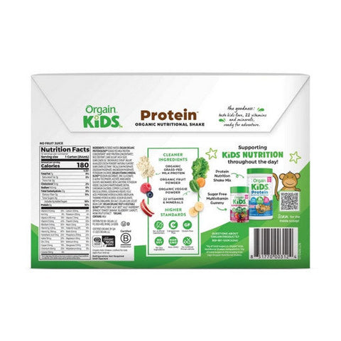 Orgain, Pediatric Oral Supplement Orgain  Kids  Protein Organic Nutritional Shake Chocolate Flavor 8¼ oz. Ca, Count of 12 Orgain