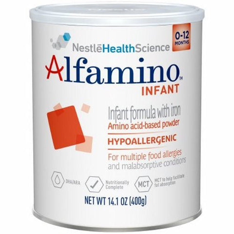 Nestle Healthcare Nutrition, Amino Acid Based Infant Formula with Iron Alfamino  14.1 oz. Can Powder, 14.1 Oz Nestle Healthcare Nutrition